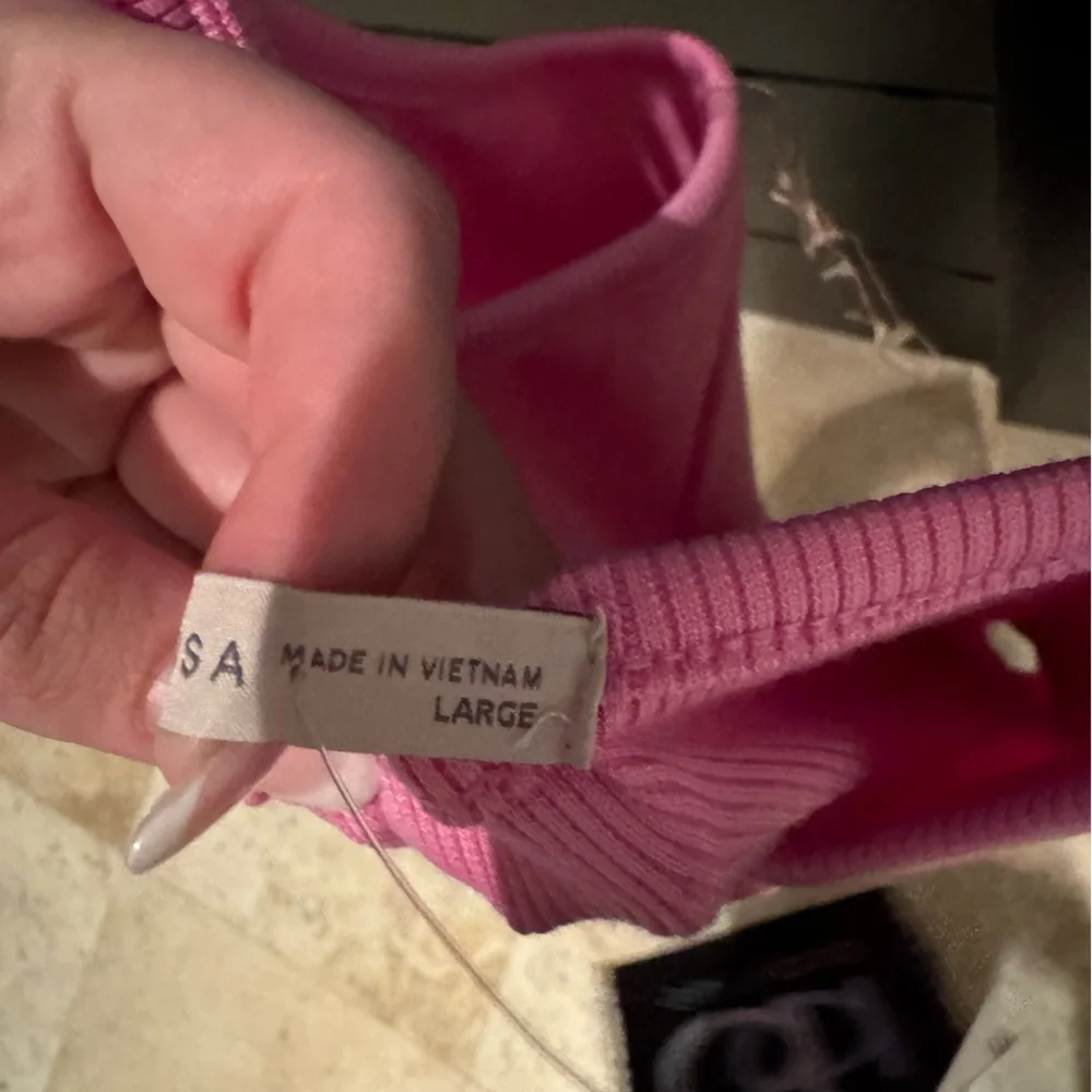ACTIVE USA Pink Button Down Ribbed Cami Dress - Picture 4 of 5